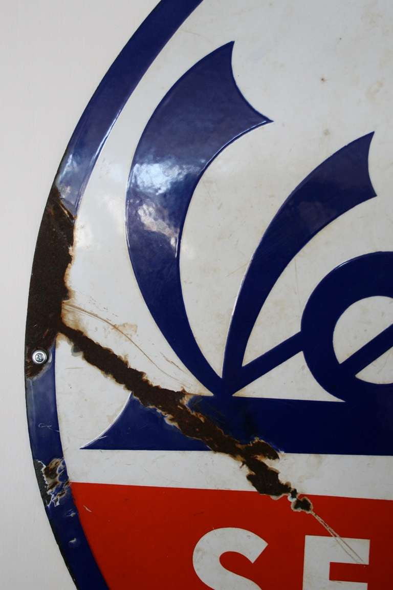 Vespa Service Enamel Sign A.C.M.A. Paris 1950s