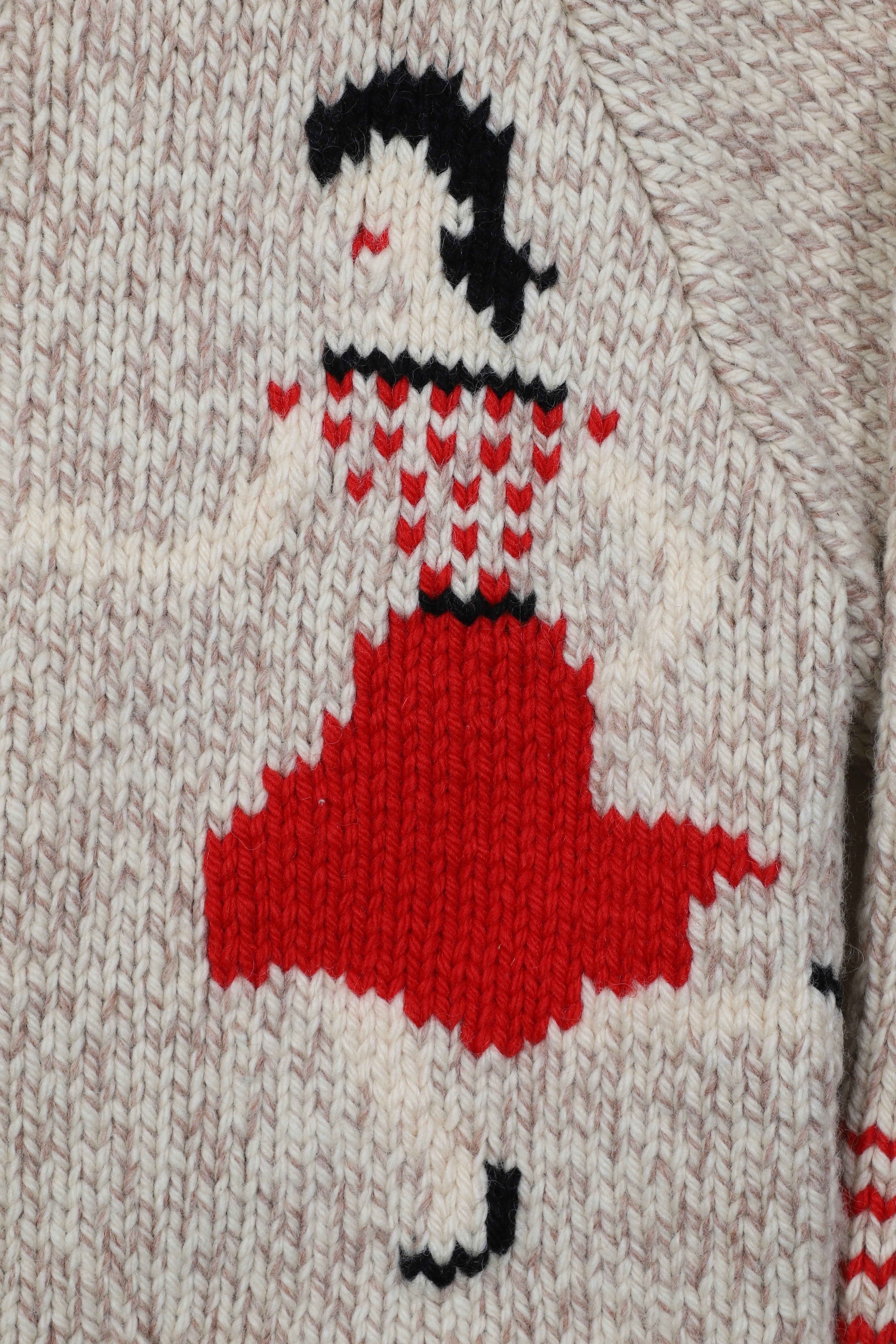 Vintage 1950s Dance-Themed Cardigan Close Up Dancer 2