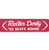  Vintage 1960s Roller Derby #10 skateboard deck in cherry red with white graphic. Unused condition.