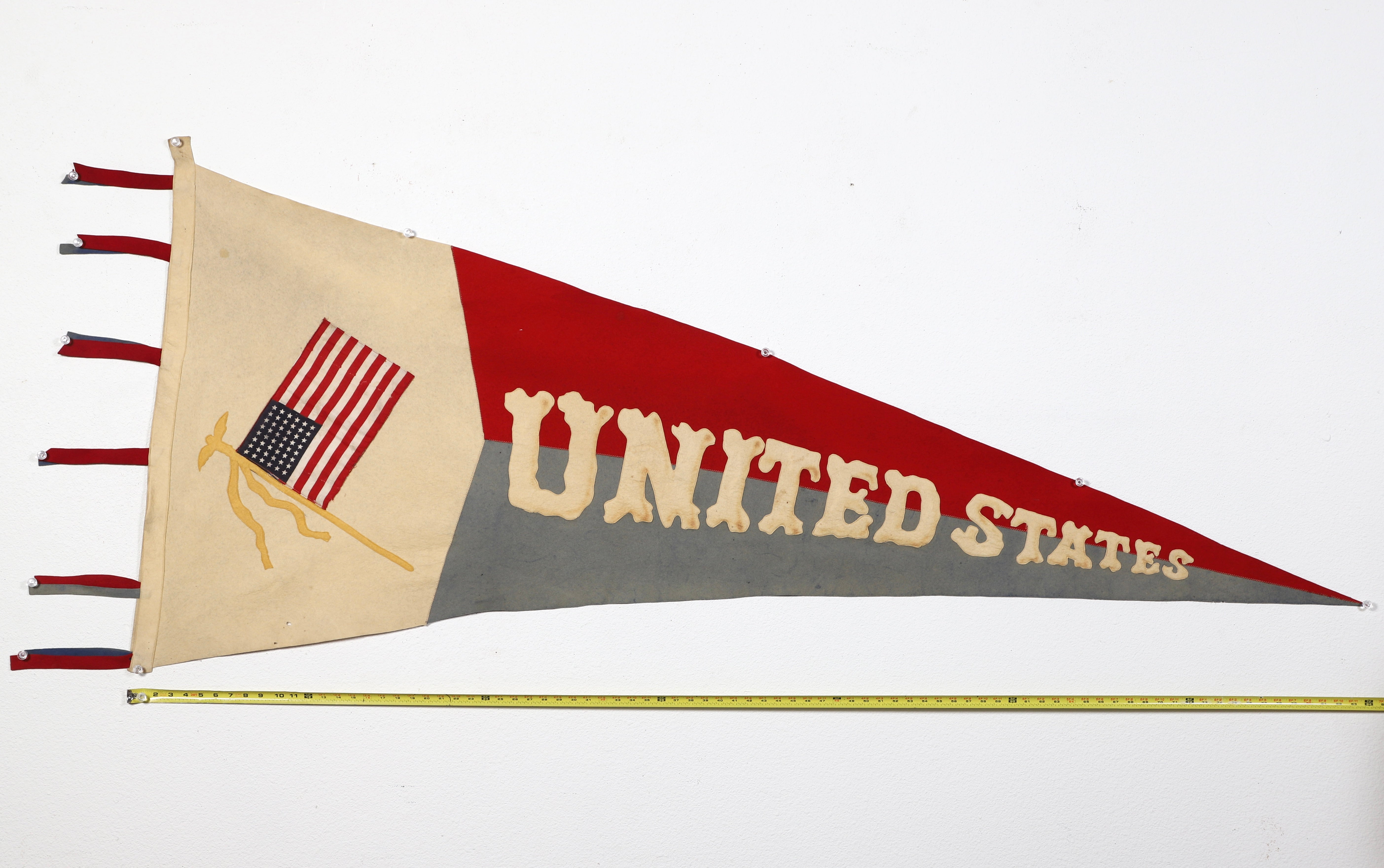 Vintage American Flag Full View With Measuring Tap