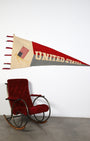 Vintage American Flag Full View With Chair