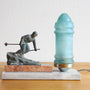 Vintage Art Deco Ski Table Lamp Full View 2