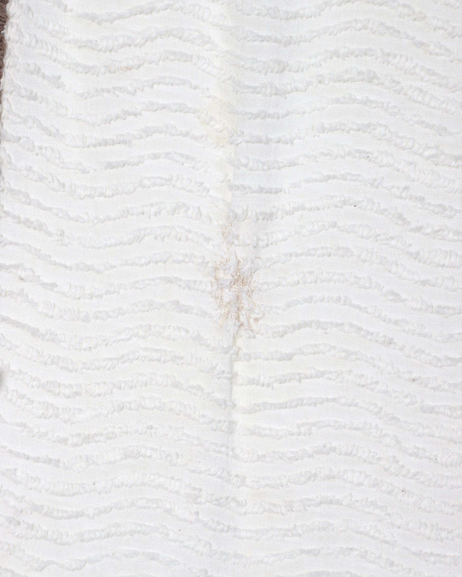 Vintage Cowgirl Chenille Bedspread Stitch Close Up