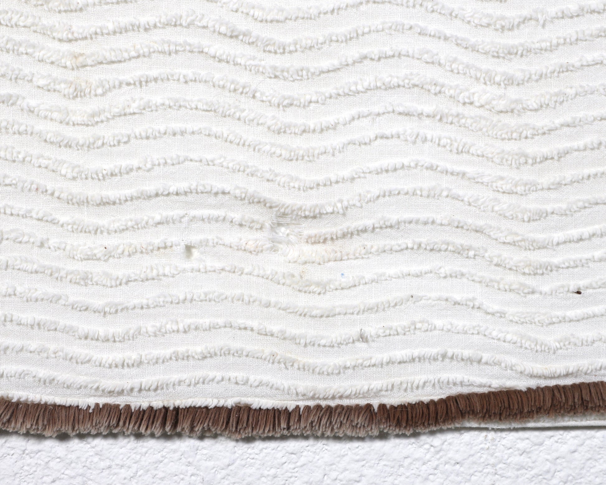 Vintage Cowgirl Chenille Bedspread Stitch Close Up 2