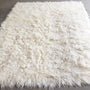Vintage Greek Natural Flokati Rug Angle View