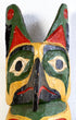 Vintage Hand-Carved Totem Pole with Removable Wings Close Up View Head