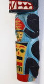 Vintage Hand-Carved Totem Pole with Removable Wings Bottom Side View