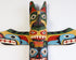 Vintage Hand-Carved Totem Pole with Removable Wings Close Up Top View head and wings