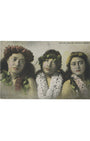Vintage Hawaiian Postcard Hawaiian Beauties Hawaiian Island Front View