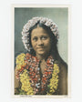 Vintage Hawaiian Postcard, Hawaiian Girl