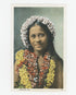 Vintage Hawaiian Postcard, Hawaiian Girl