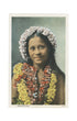 Vintage Hawaiian Postcard, Hawaiian Girl