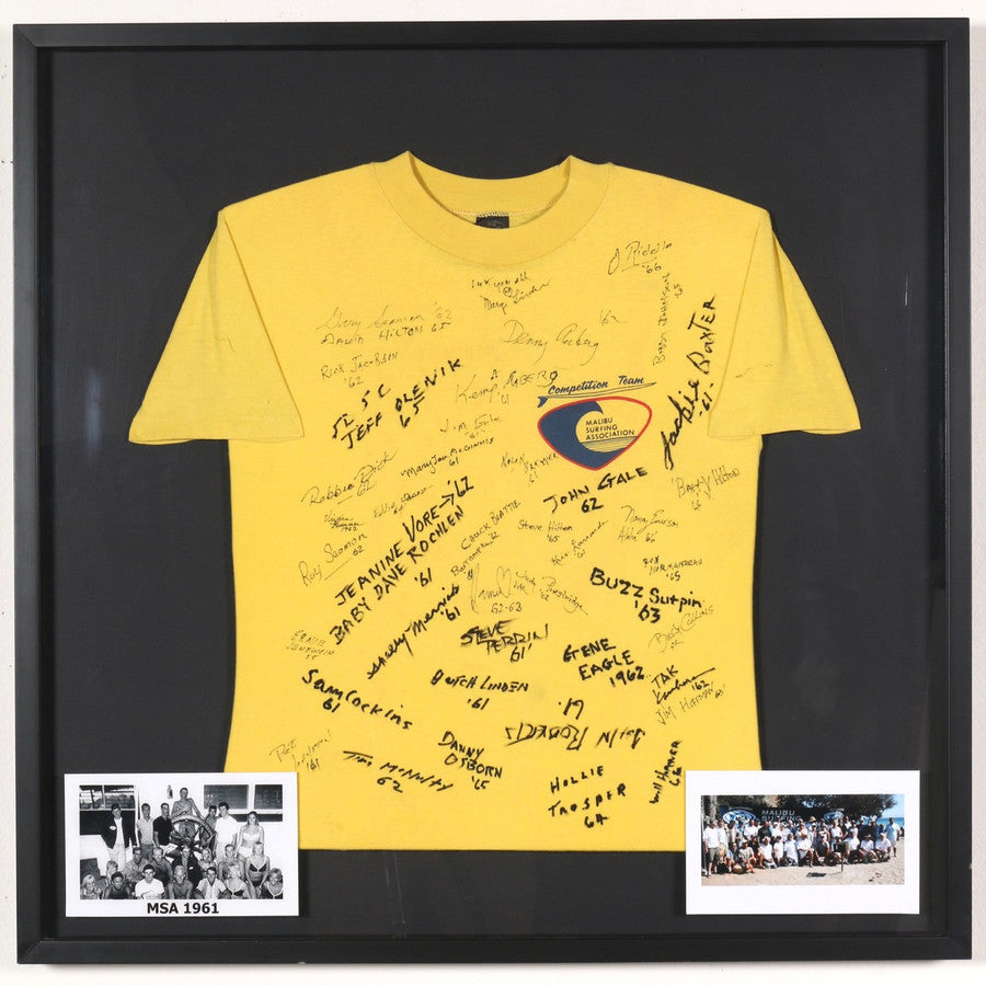 Vintage Malibu Surfing Association Signed Shirt - Iconic Surfing Memorabilia