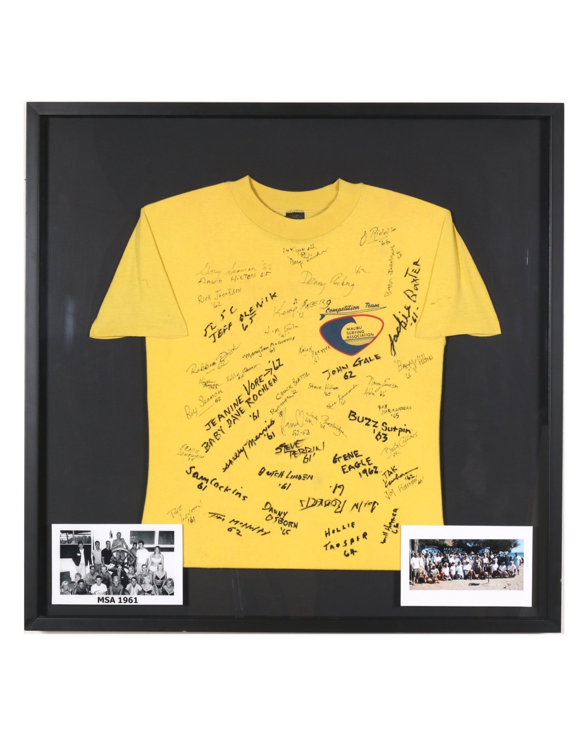 Vintage Malibu Surfing Association Signed Shirt - Iconic Surfing Memorabilia