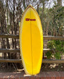 Vintage Paipo Bellyboard Surfboard Newport Shoe Yellow Deck