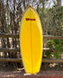 Vintage Paipo Bellyboard Surfboard Newport Shoe Yellow Deck