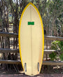 Vintage Paipo Bellyboard Surfboard Newport Shoe Yellow Bottom