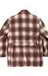 Back view of Mac-Jac brown plaid wool jacket from the 1960s.
