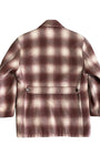 Back view of Mac-Jac brown plaid wool jacket from the 1960s.
