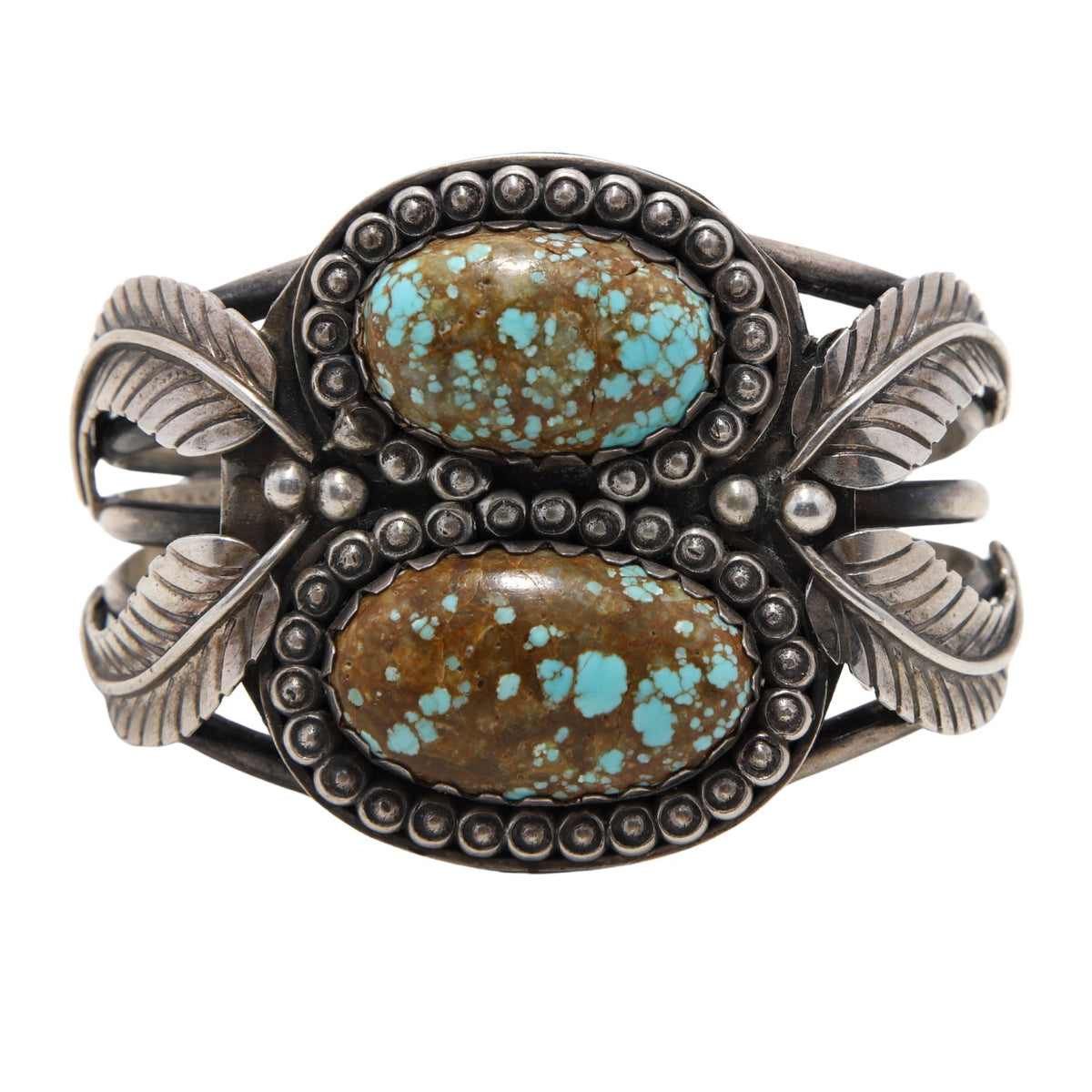 Vintage Navajo Turquoise Cuff Bracelet Signed R. Thomas