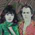 Vintage Roy Besser Painting close up portion of faces - Jane Curtin and Lorne Michaels