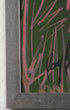 Vintage Roy Besser Painting Corner. frame and painting detail with signature