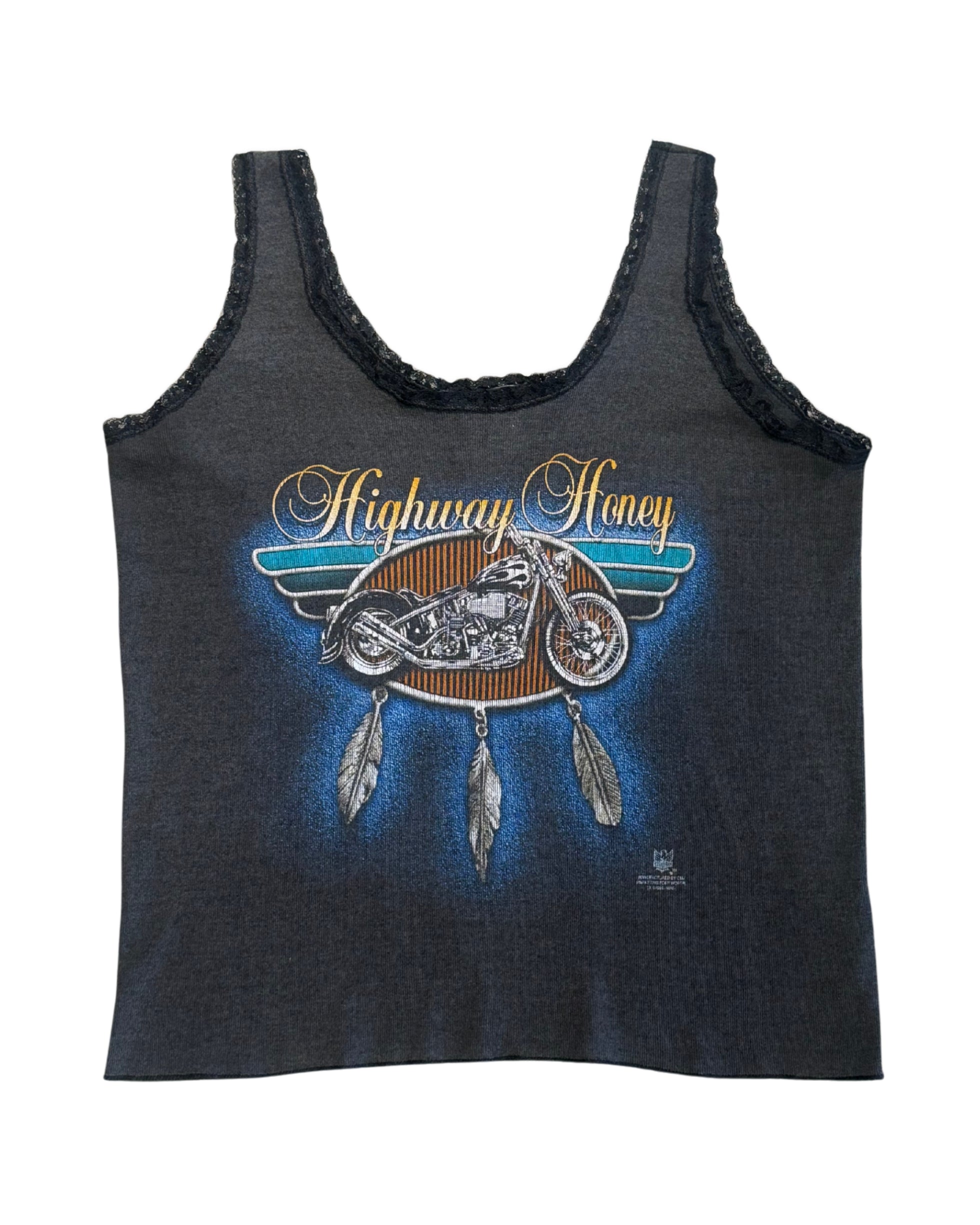 Vintage Highway Honey Lace Trim tank top 1990's