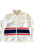 Red White Blue 1970s XL Nylon Zipper Jacket Front