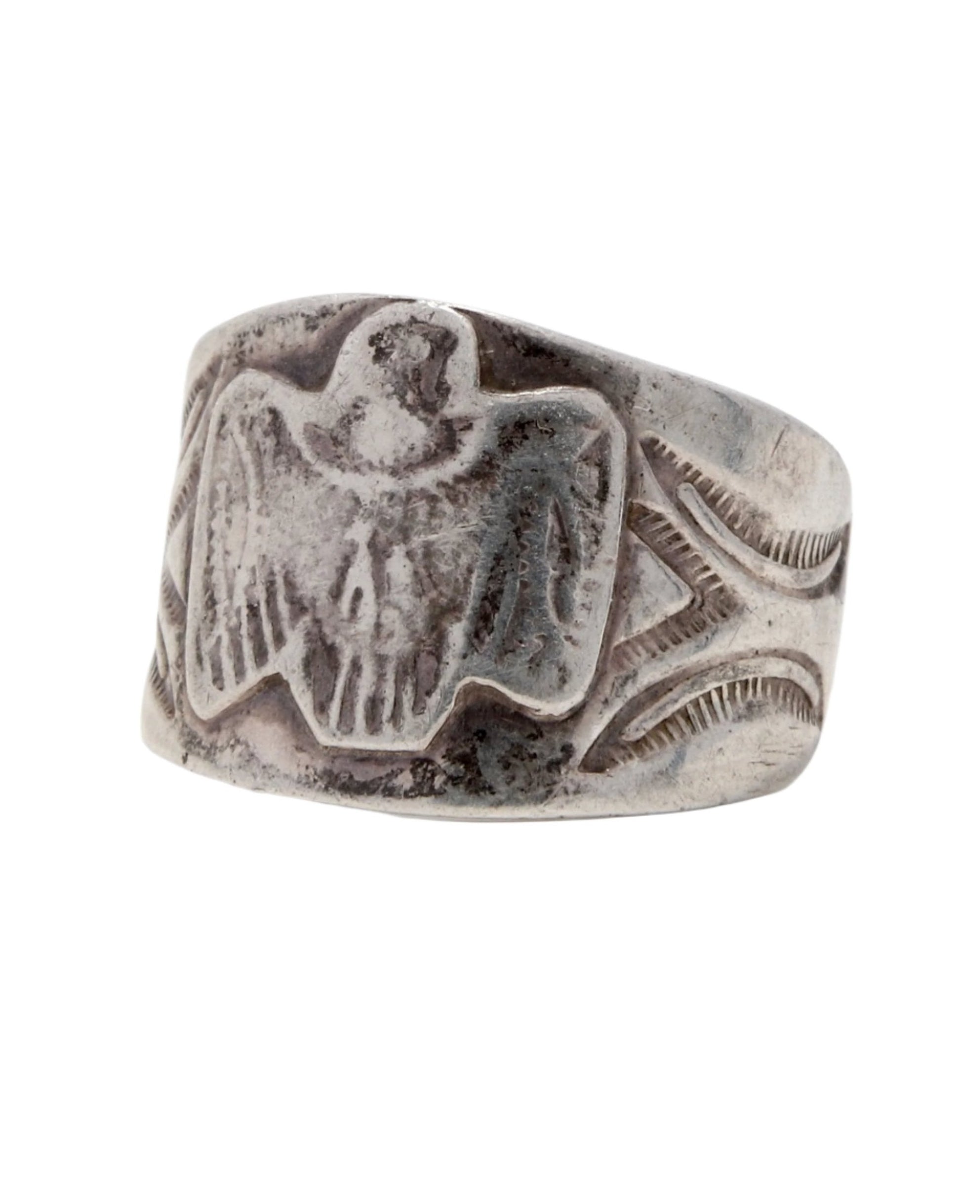 Vintage Thunderbird Souvenir Ring, Fred Harvey Era, Sterling Silver 1