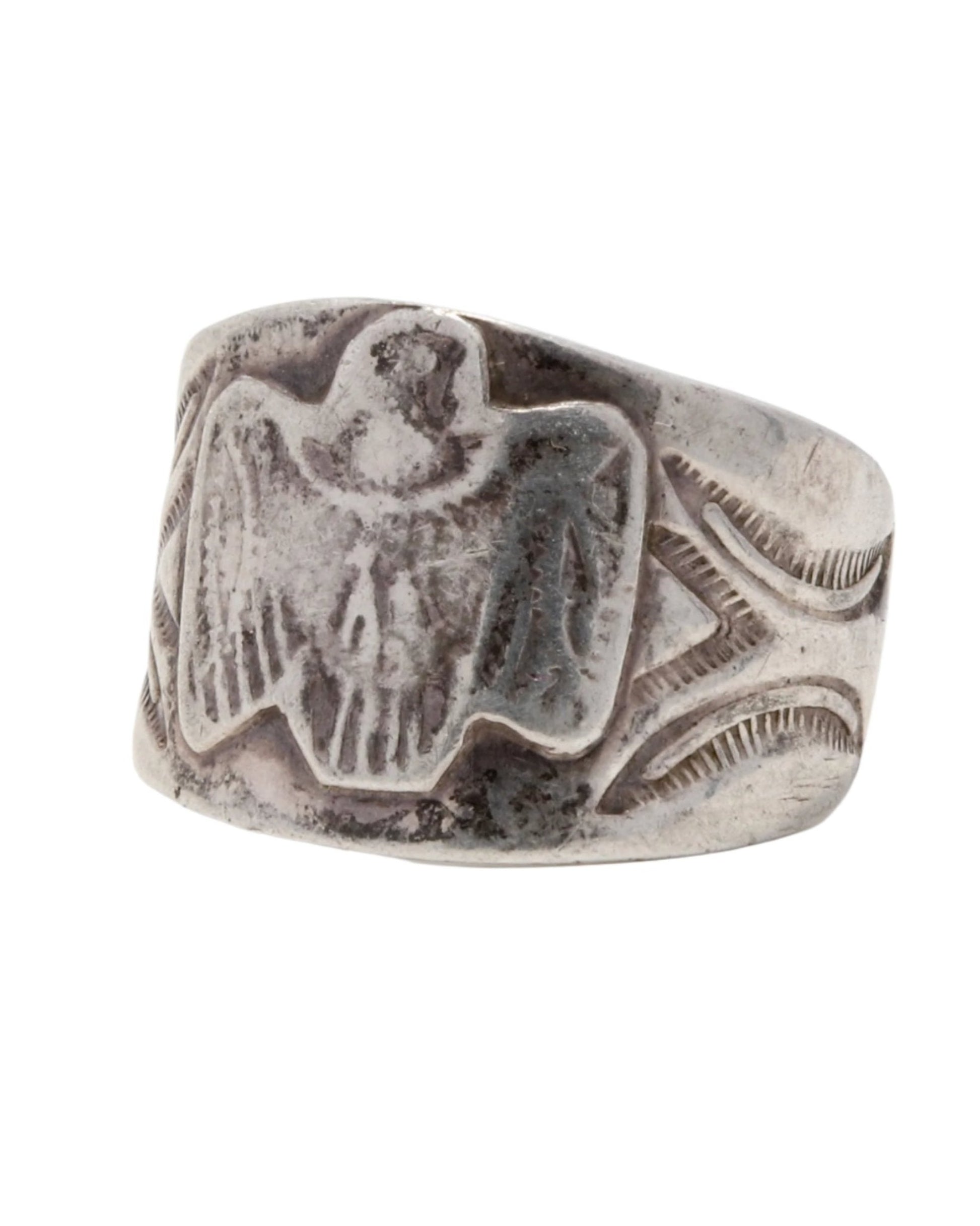 Vintage Thunderbird Souvenir Ring, Fred Harvey Era, Sterling Silver 2