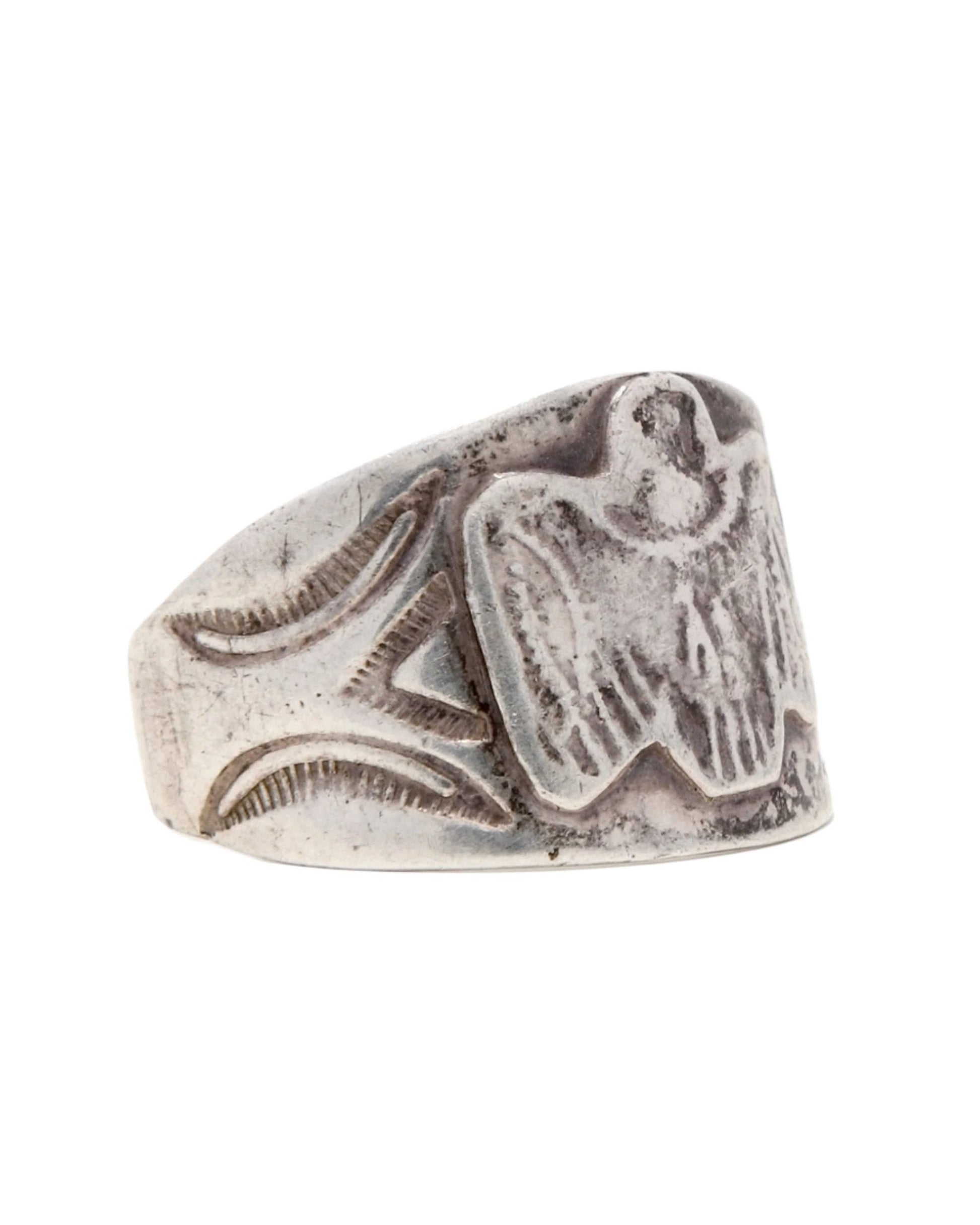 Vintage Thunderbird Souvenir Ring, Fred Harvey Era, Sterling Silver 4