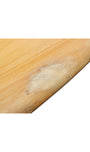 Close up of repai on Vintage balsa wood surfboard, 1950s Malibu-made by Goodart & Lamoureux