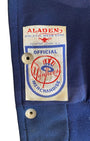 Close-up of Aladen Athletic Wear Yankees label.