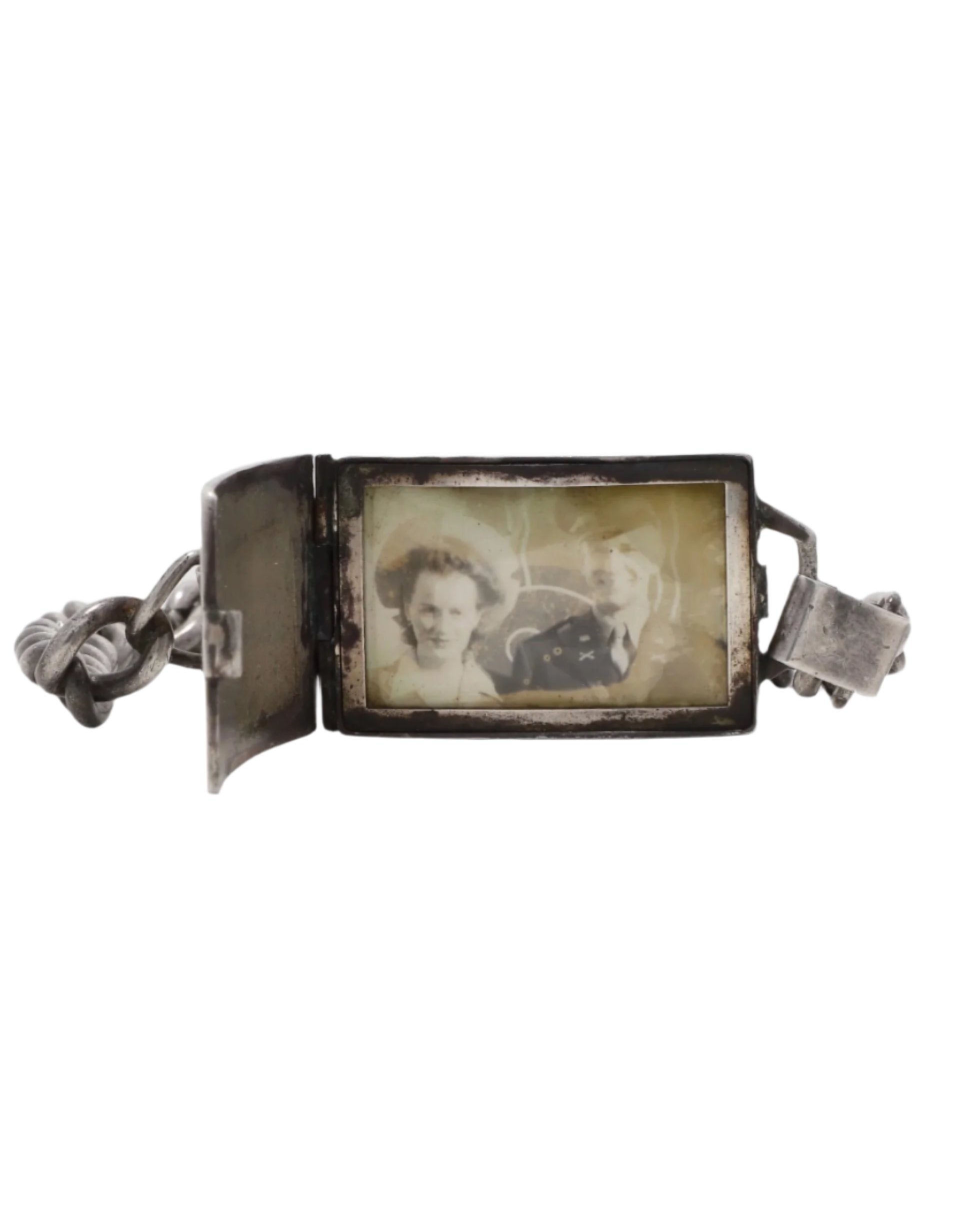 WW II ID Bracelet with Locket Photo