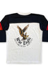 Long-sleeve shirt with eagle design and 'War Eagle Motorcycle Racing' text on a white background