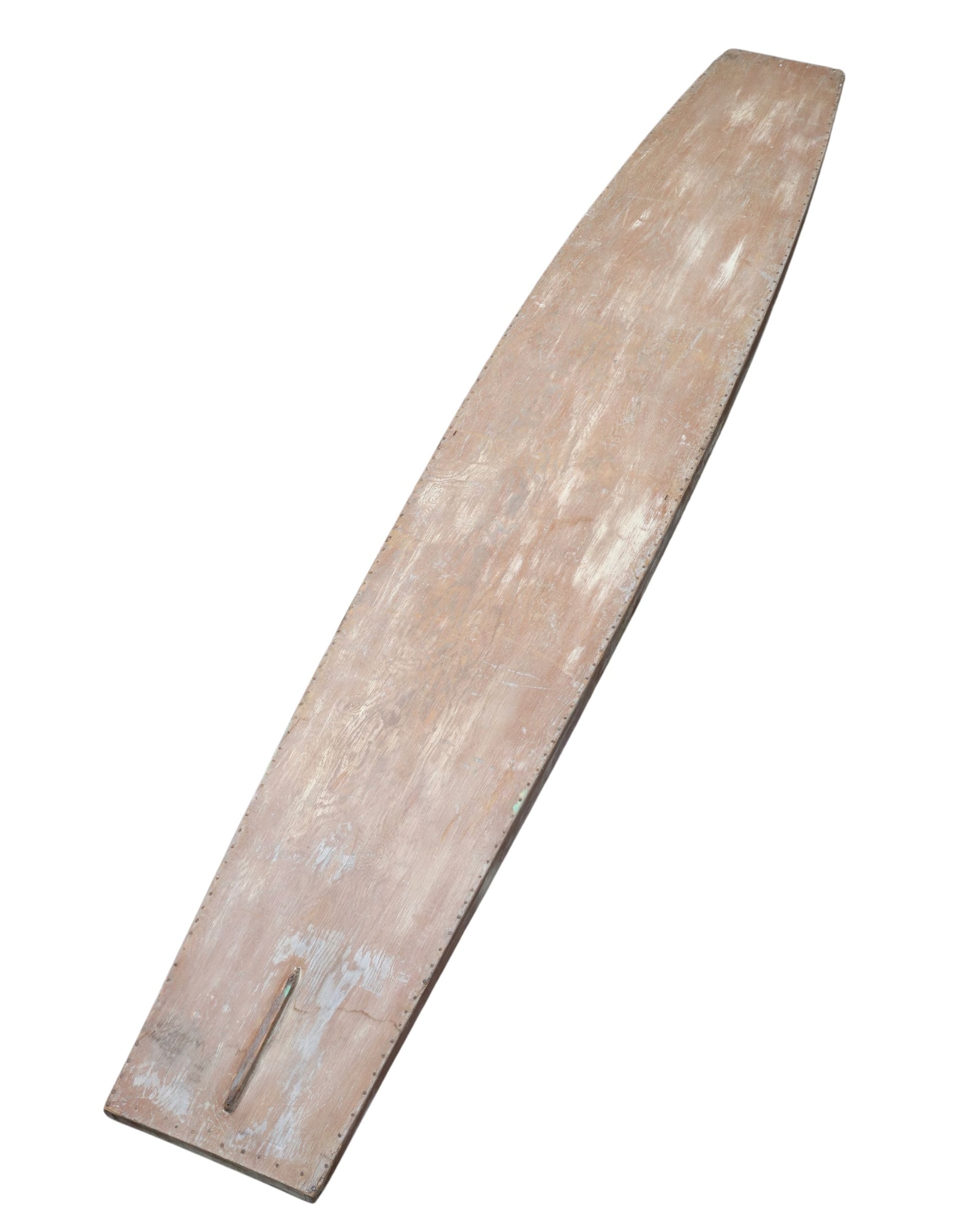 Whitewashed Hollow Wooden Paddleboard – 11-5- bottom 1.