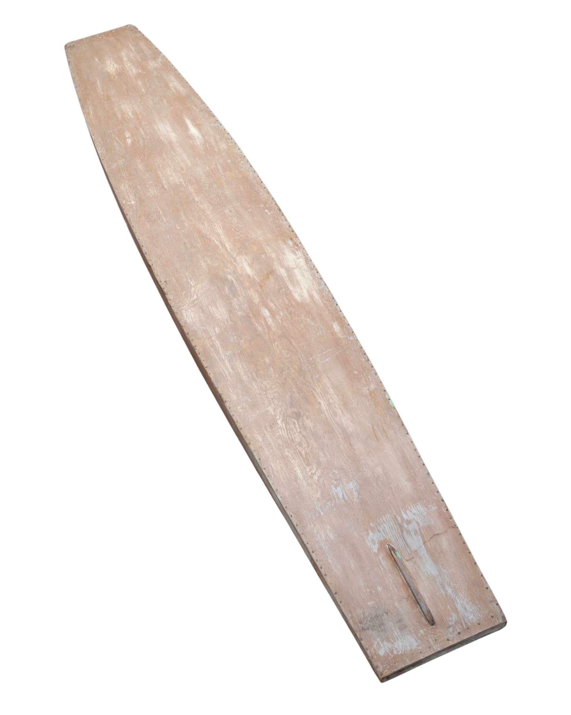 Whitewashed Hollow Wooden Paddleboard – 11-5- bottom 2.