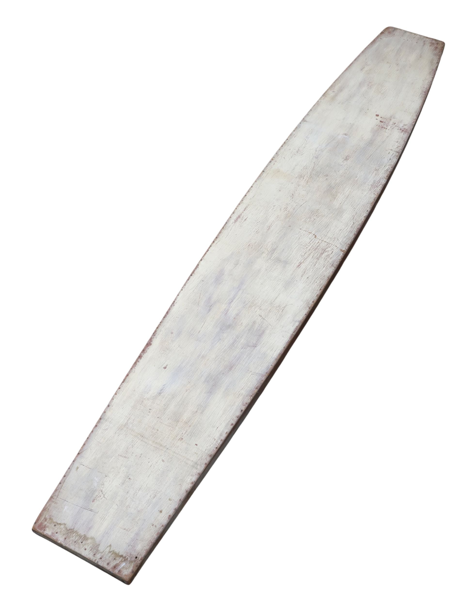Whitewashed Hollow Wooden Paddleboard – 11-5- deck 2.