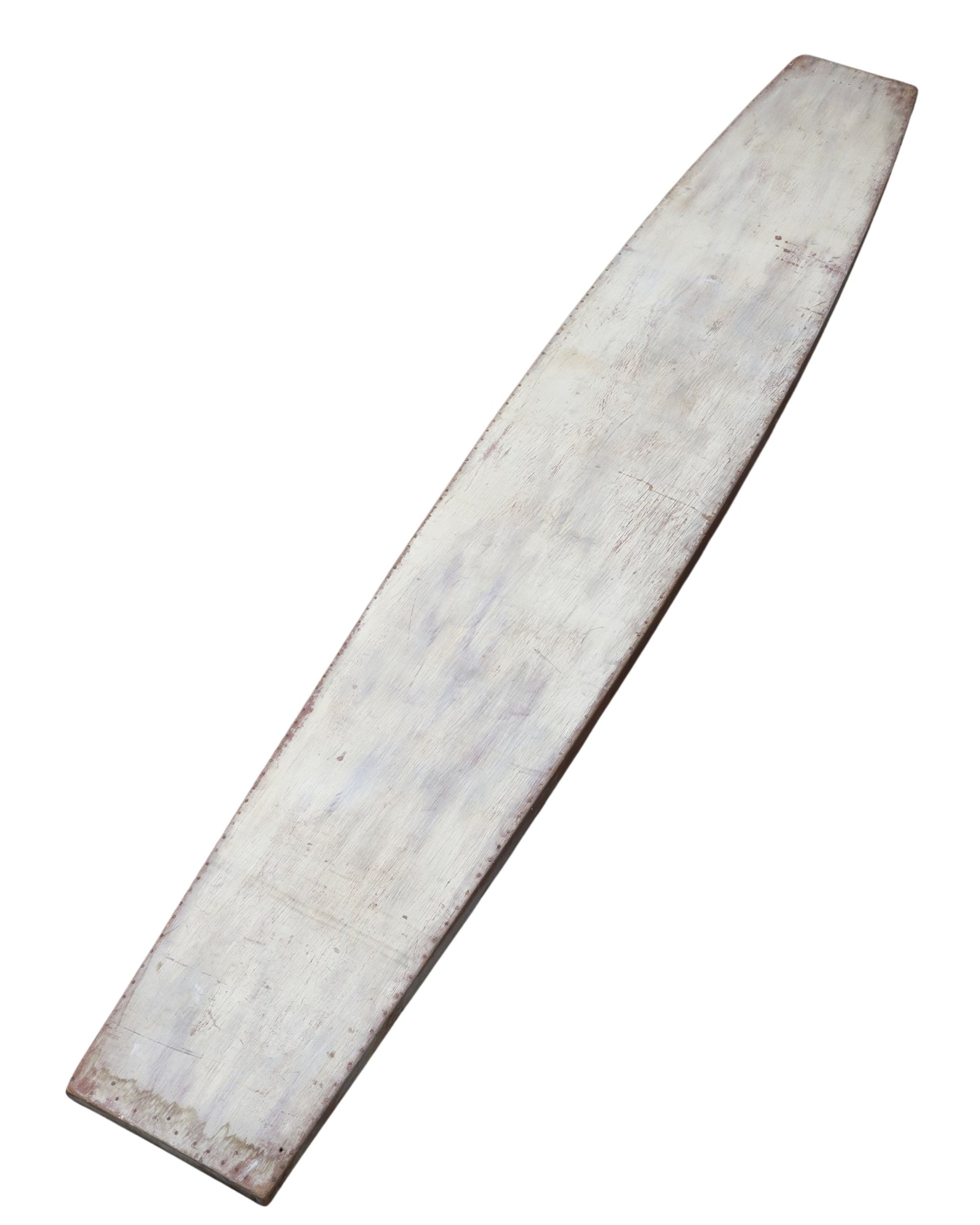 Whitewashed Hollow Wooden Paddleboard – 11-5- deck 2.