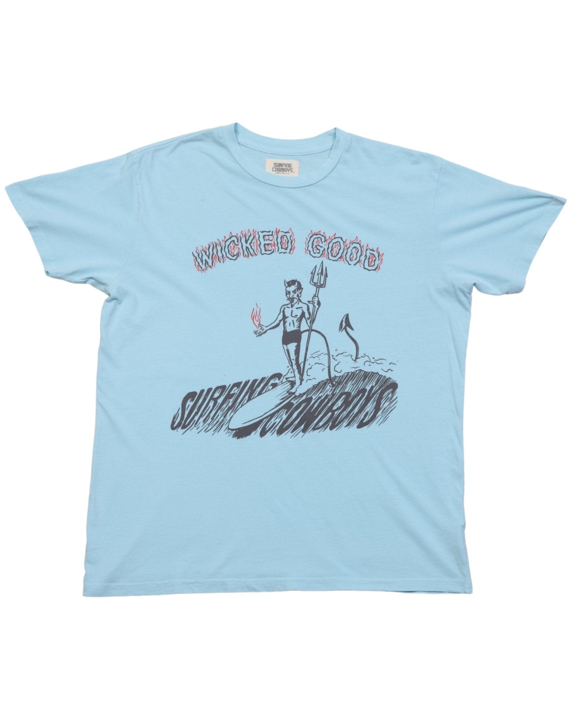 Wicked Good Short Sleeve T-Shirt No Pocket Aqua Front