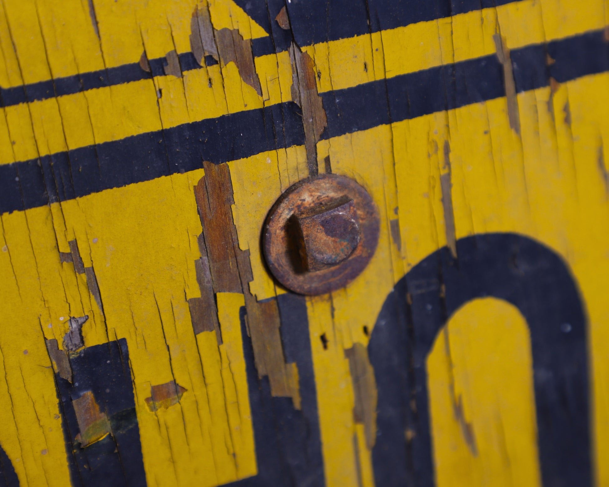 Vintage 1940s Wooden School Crossing Guard Sign