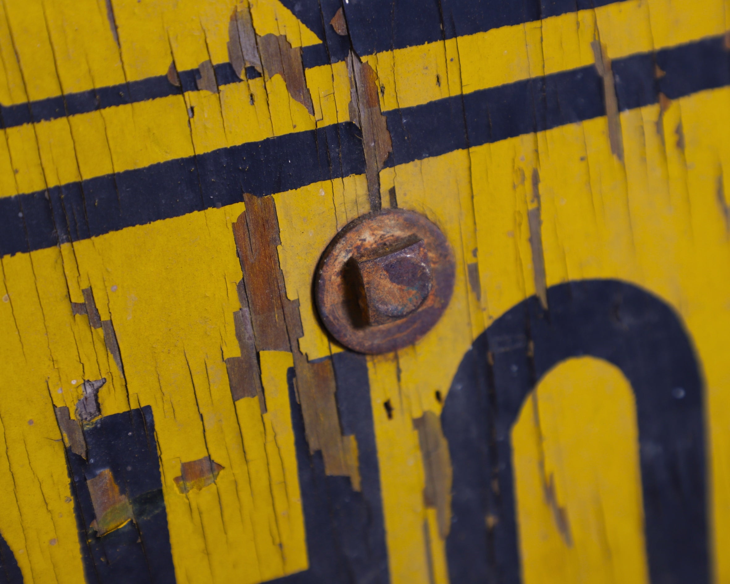 Vintage 1940s Wooden School Crossing Guard Sign