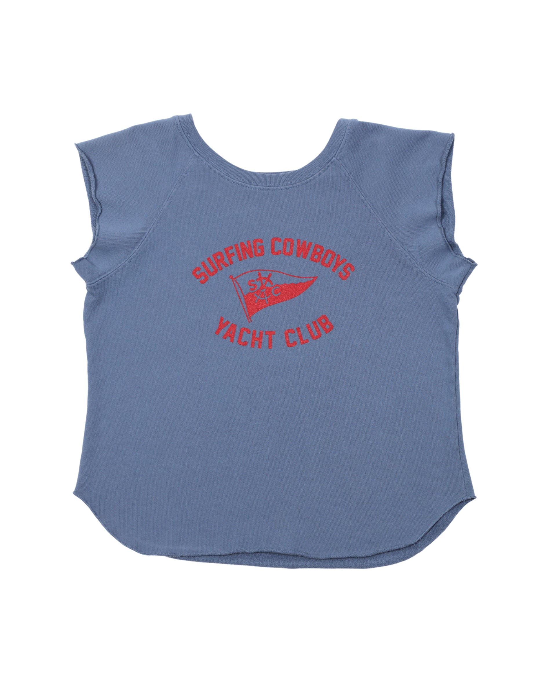 Yacht Club Womens Raglan Washed Indigo Front