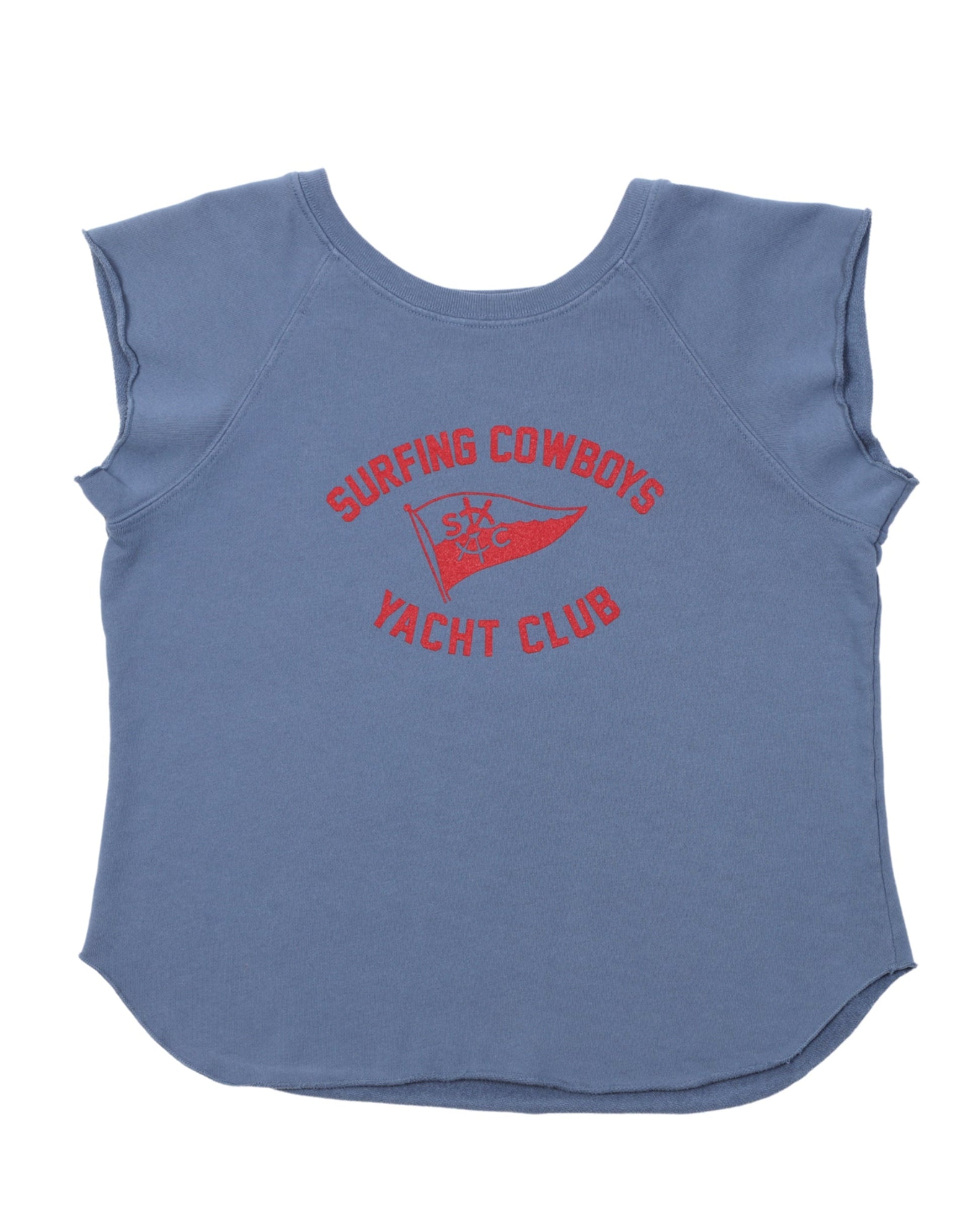 Yacht Club Womens Raglan Washed Indigo Front