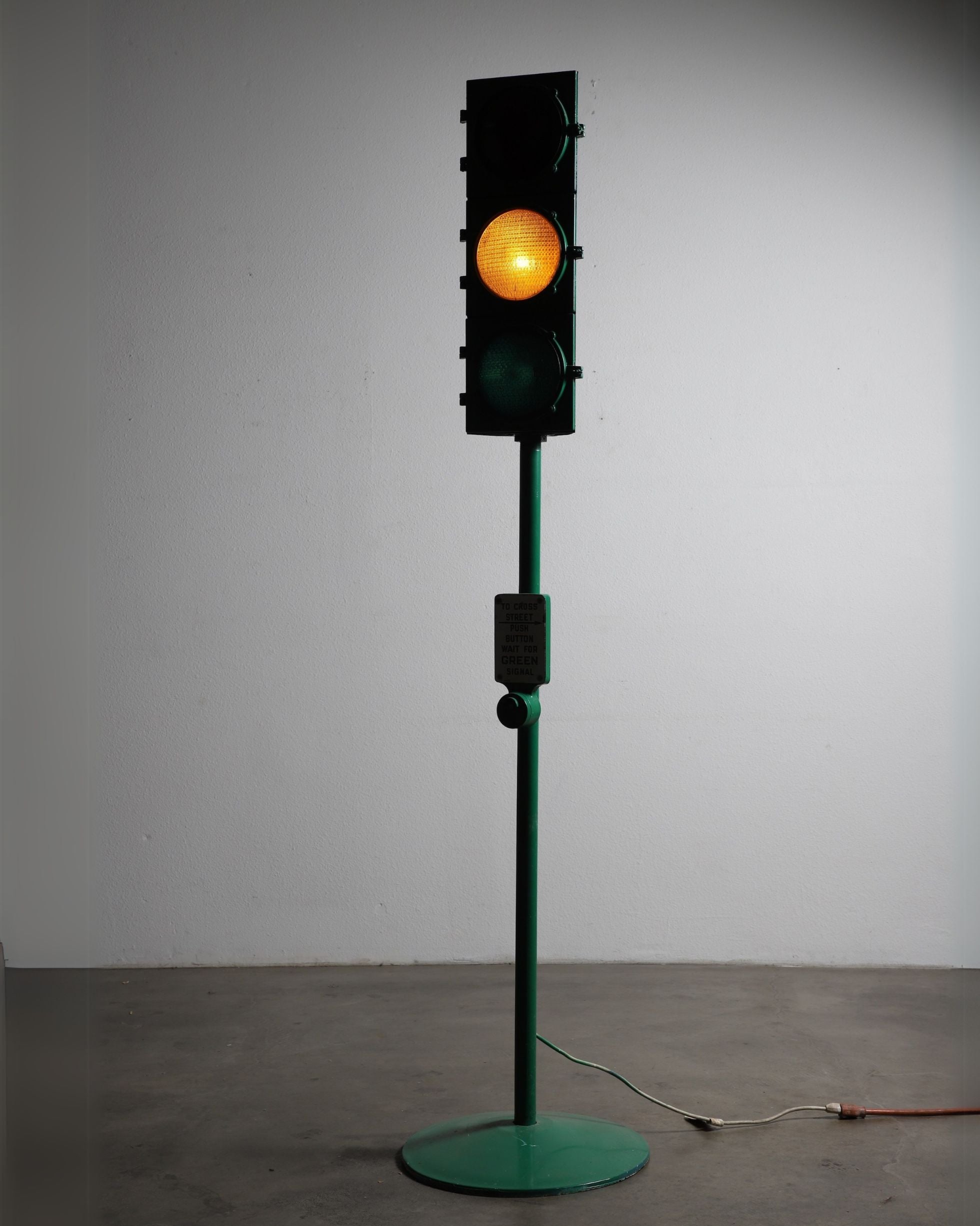 Vintage Stop Light Lamp with Pedestrian Button