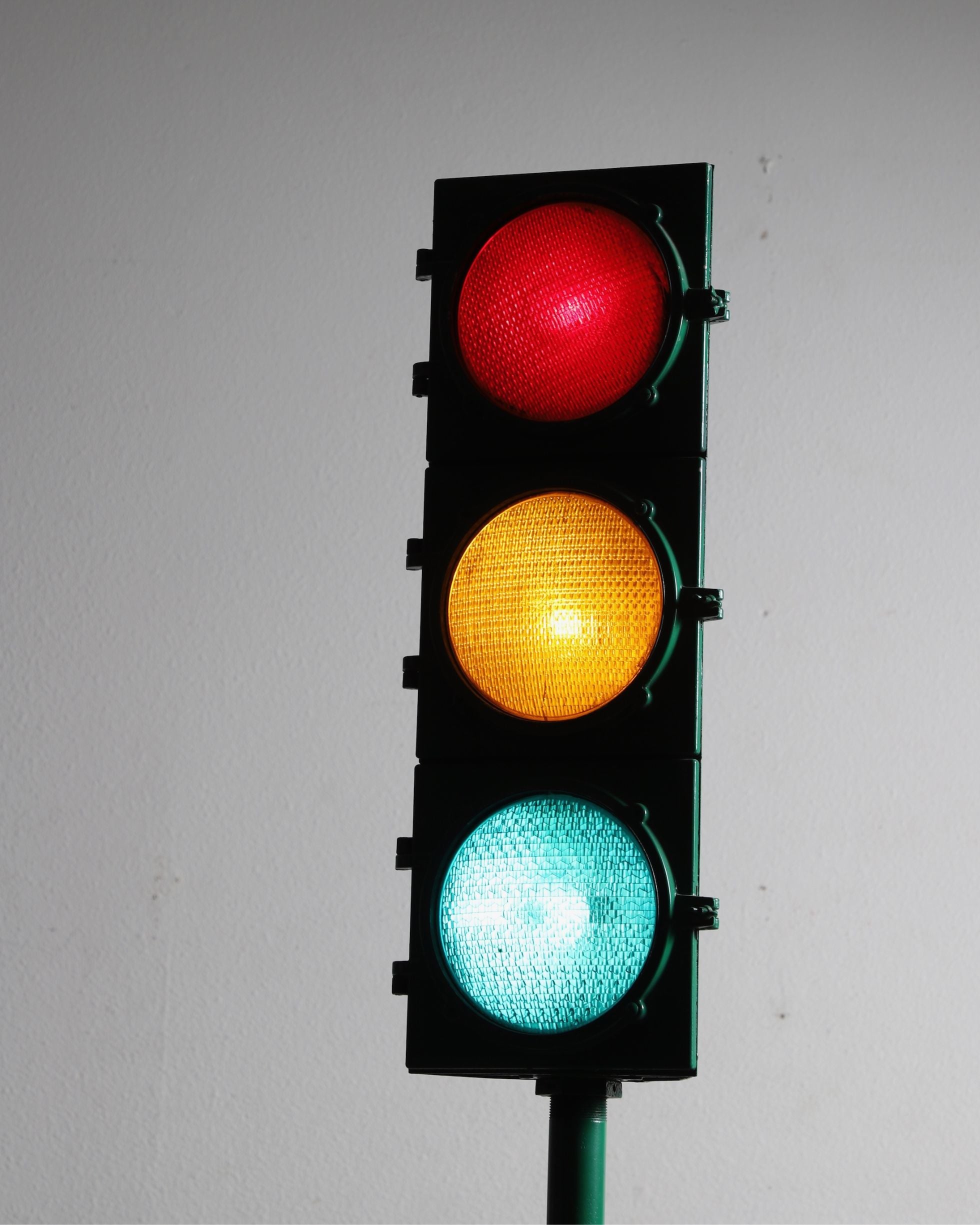 Vintage Stop Light Lamp with Pedestrian Button