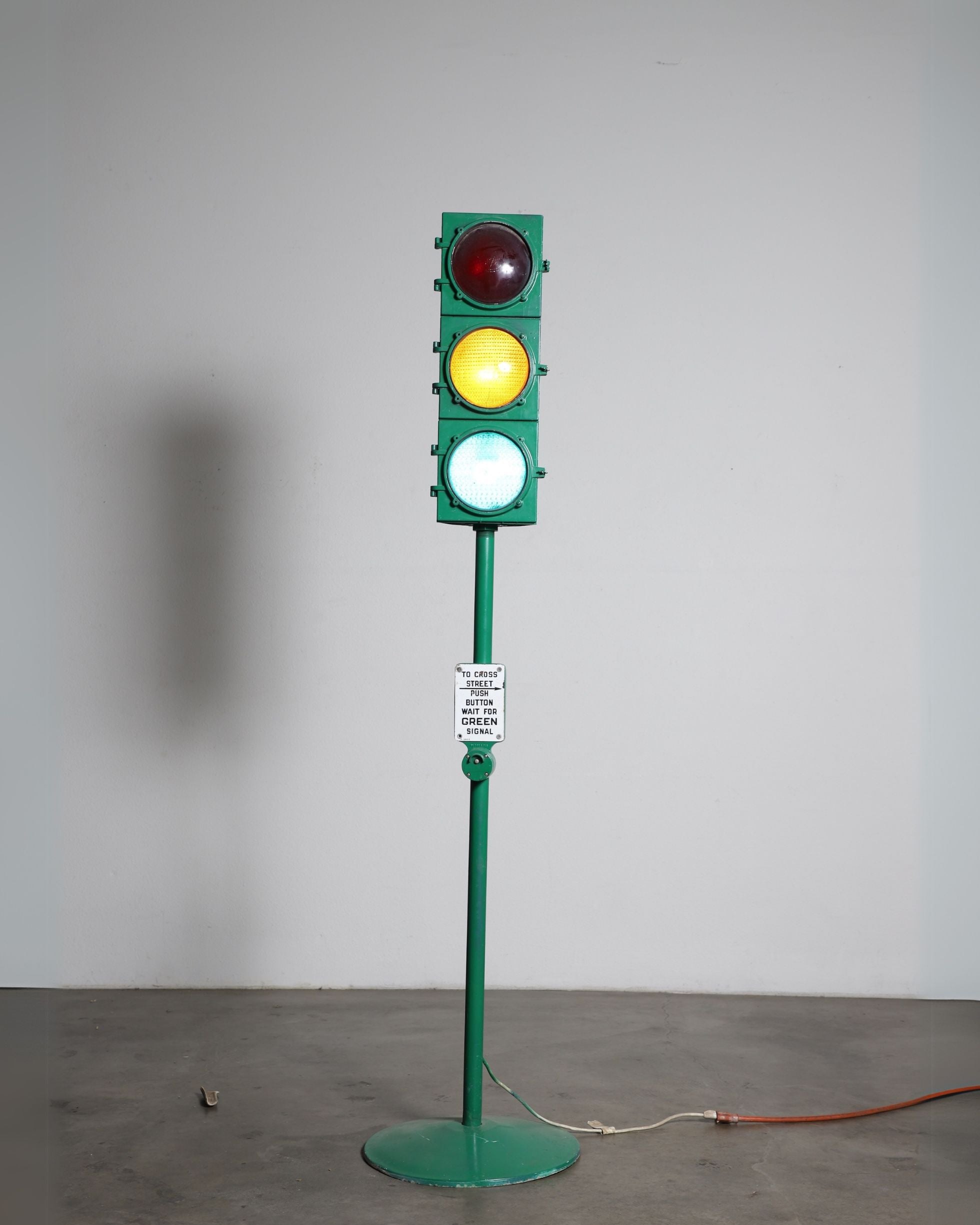 Vintage Stop Light Lamp with Pedestrian Button