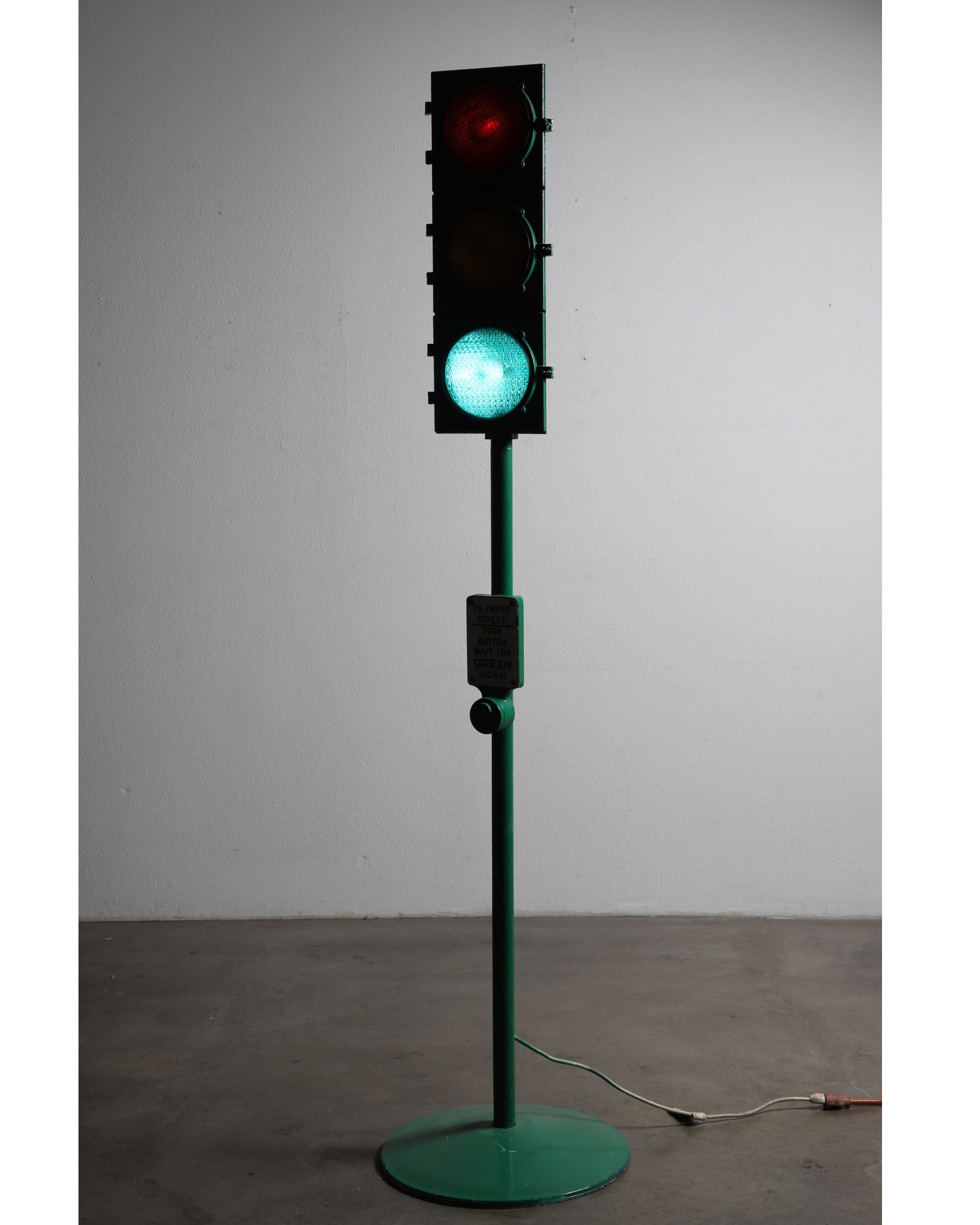 Vintage Stop Light Lamp with Pedestrian Button