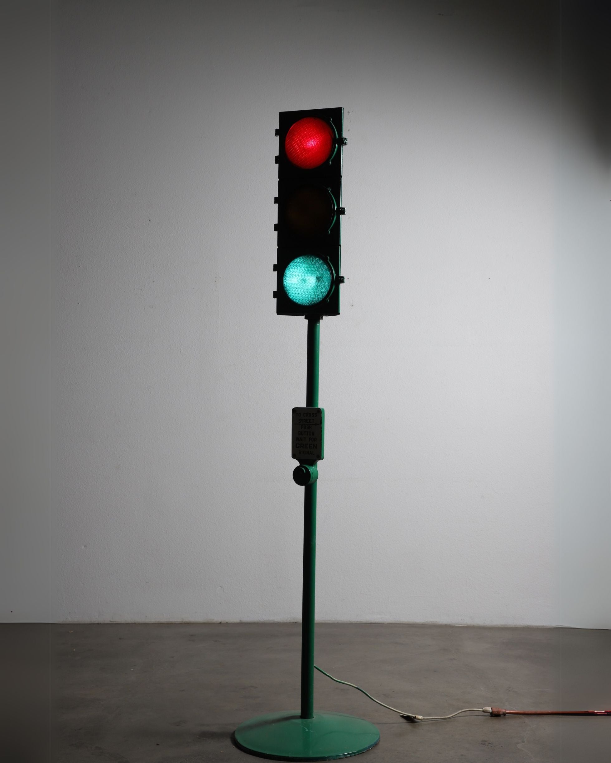 Vintage Stop Light Lamp with Pedestrian Button