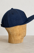 Surfing Cowboys Denim Flex-bill Peace Patch Cap brim up view.
